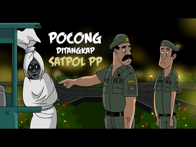 Pocong Ditangkap Satpol PP - Kartun Hantu Lucu