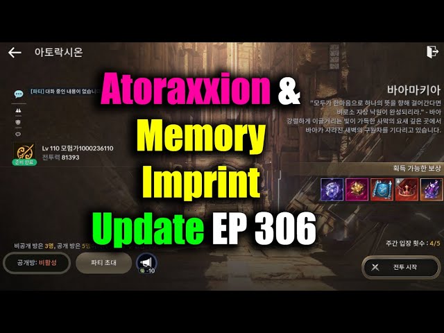 Black Desert Mobile Atoraxxion & Memory Imprint Update EP 306