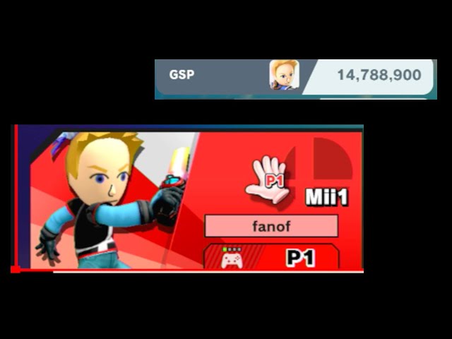 This is Mii Swordfighter at 14,788,900 GSP (Super Smash Bros Ultimate)