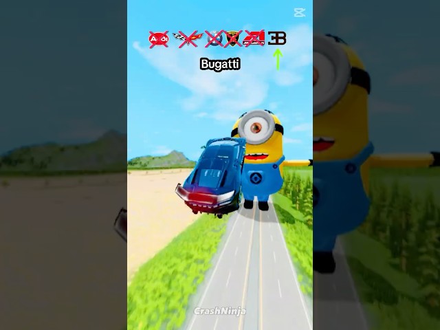 Minions Vs Super cars #shorts #minions #supercars