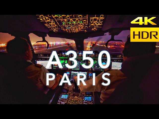 A350 IN PARIS |  LANDING 4K HDR EXTENDED #Airbus