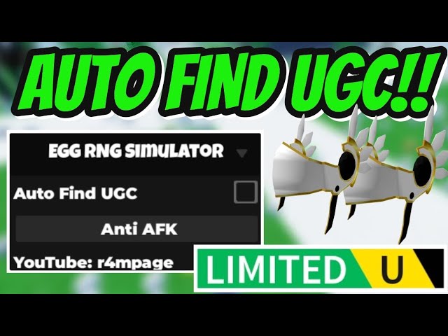 [FREE UGC] Egg RNG Simulator - Auto Find UGC Auto Get All Eggs Anti AFK OP!