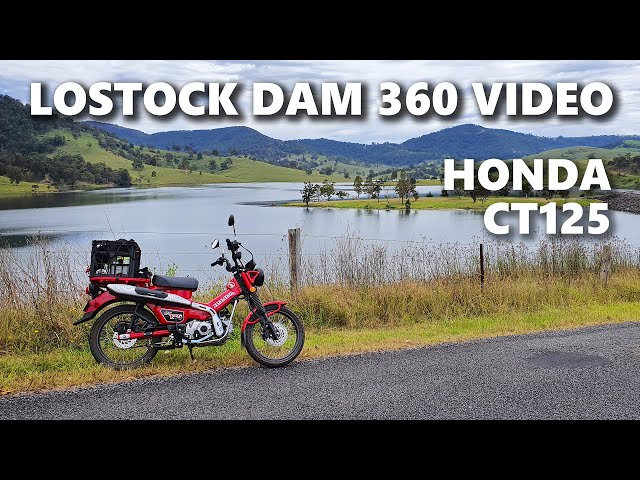 Lostock Dam (360 Video) - Honda CT125 Postie Trail 125 Hunter Cub. INSTRUCTIONS IN DESCRIPTION.