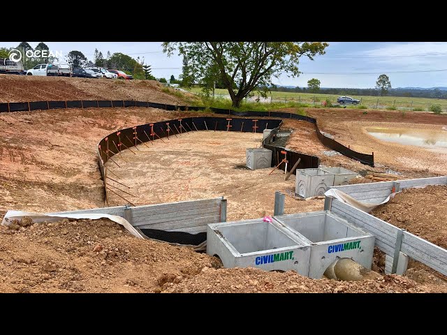 Pre-installation of Filterra bioretention system at Purga, Queensland