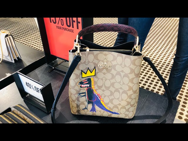 COACH ☜SHOPPING☞ Coach X Jean-Michel Basquiat Town Bucket Bag In Signature Canvas / C5787 / Khaki