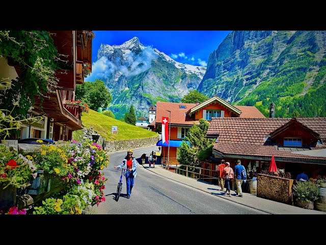 GRINDELWALD Switzerland🇨🇭Most Amazing Swiss Village In Summer ! SWISS Valley