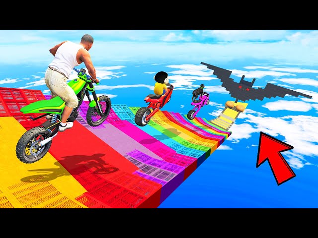 SHINCHAN AND FRANKLIN TRIED THE IMPOSSIBLE BATMAN RAMP PARKOUR CHALLENGE GTA 5