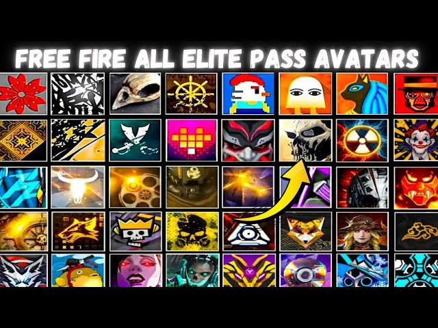 Free Fire All Elite Pass Avatars ( Season 1 - 55 ) | FF All Elite Pass Avatar