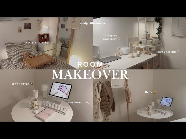 AESTHETIC ROOM MAKEOVER  2025 🧸🫧🧺 | Beige theme + Pinterest inspired, cleaning + organizing + tour