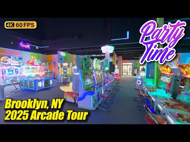 Party Time (Brooklyn NY), new January 2025 arcade tour, full 4K walkthrough