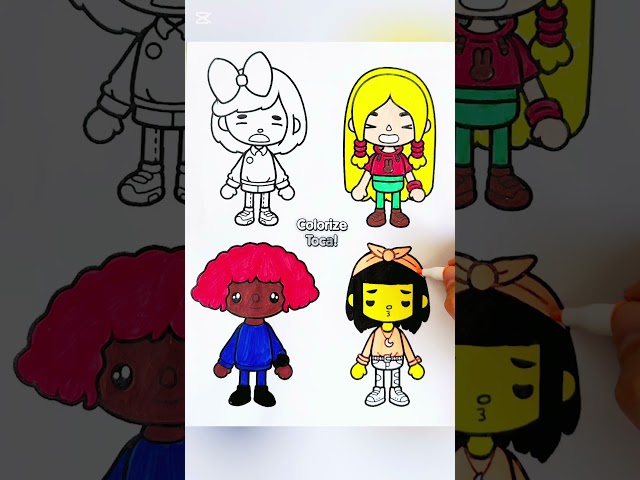 Drawing Toca Boca characters #subscribe #drawing #tocaboca #shorts