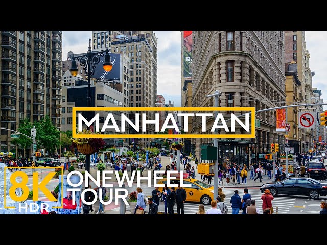 360° VR 8K Tour of Downtown Manhattan | One Wheel Ride Through New York's Heart