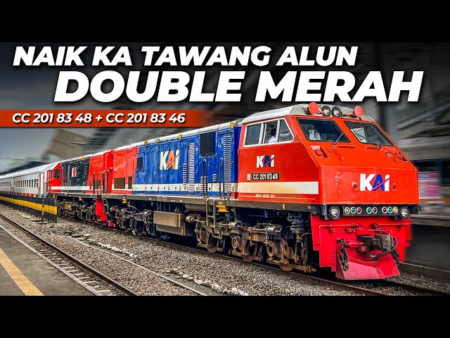 MOMEN LANGKA ‼️ DOUBLE TRAKSI LOKOMOTIF MERAH DARI SUMATERA !! Trip Spesial Kereta Api Tawang Alun