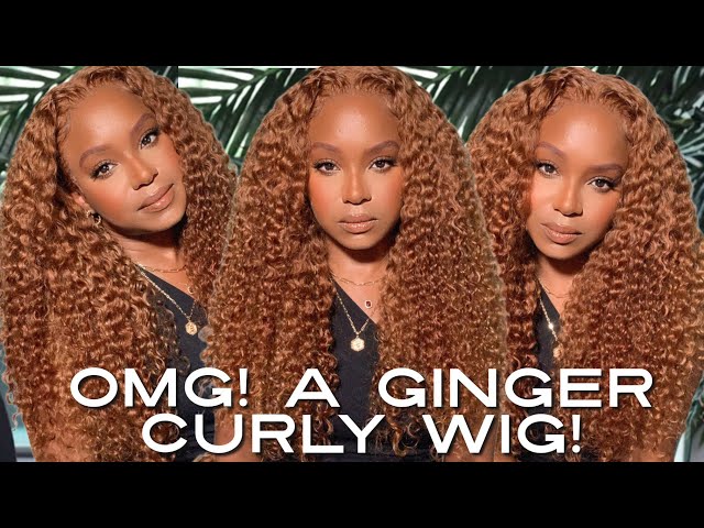 BEST GINGER CURLY WIG INSTALL + MAKEUP TRANSFORMATION | GRWM| INCOLORWIG | ALWAYSAMEERA