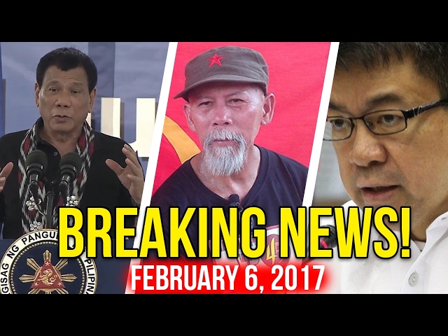 BREAKING NEWS TODAY! FEBRUARY 6 2017 DUTERTE CPP NPA LEADERS ARREST | PIMENTEL JEE ICK JOO KILLING