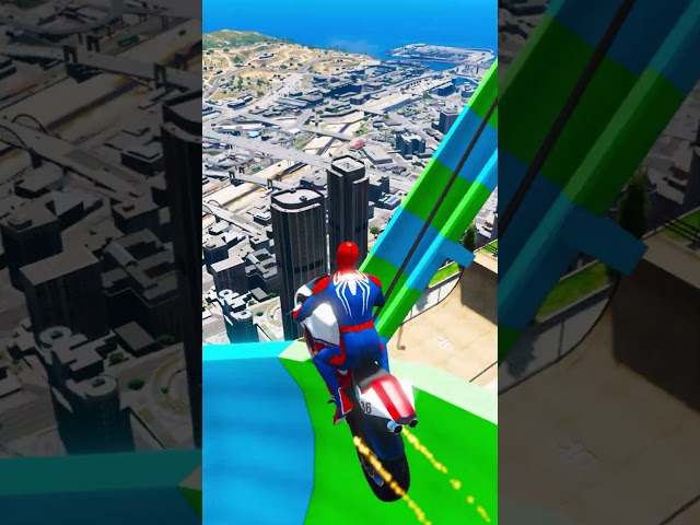 GTA V SPIDER-MAN, Stunt Car Racing Challenge (Euphoria Physics, Fails, Jumps, Funny Moments)