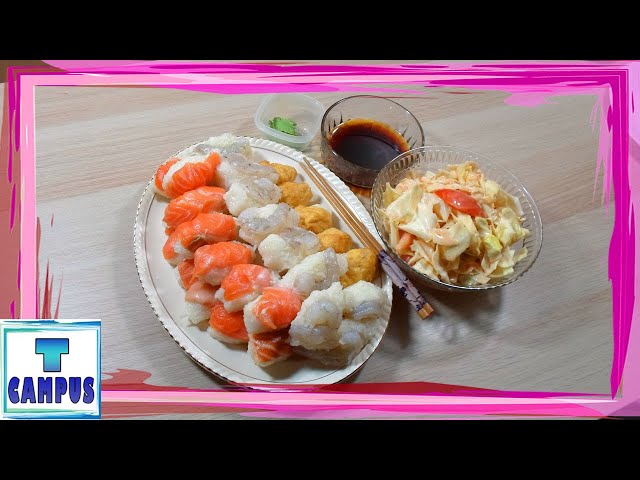 Salmon, Shrimp and Fried Tofu Rice Balls | 연어,새우,유부 초밥 | How to Make Korean Food Recipe