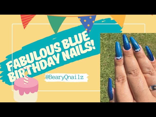 I Tried The Viral Birthday Blue Nail Trend