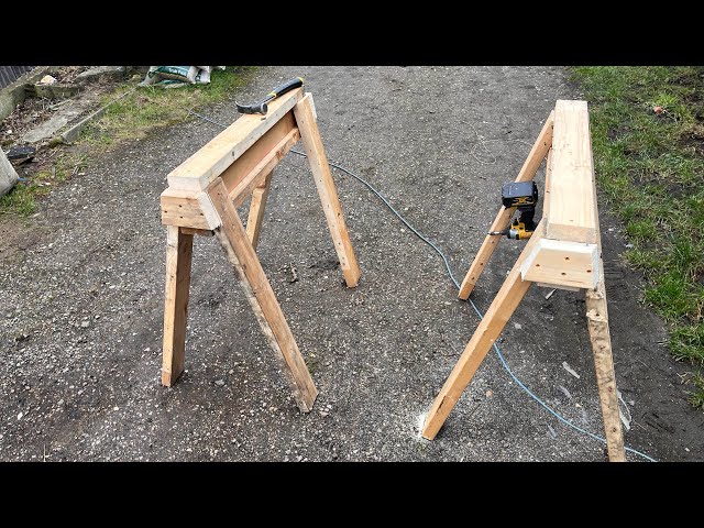 Build Your Own Simple,Stackable Sawhorses For Free.