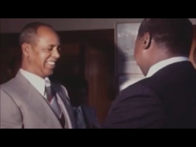 Vice President Hussein Kulmiye Afrah arrived in Kenya 1973 to discuss the disputed territory of NFD