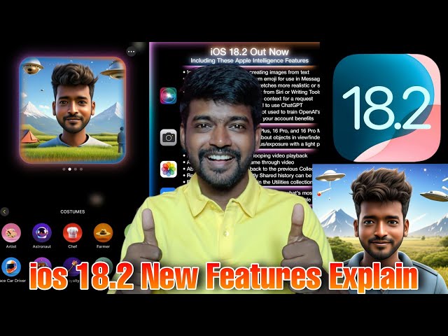 ios 18.2 New Features Explain 👍 Siri And ChatGPT Migrate 👌 New Genmoji Candid Chandru