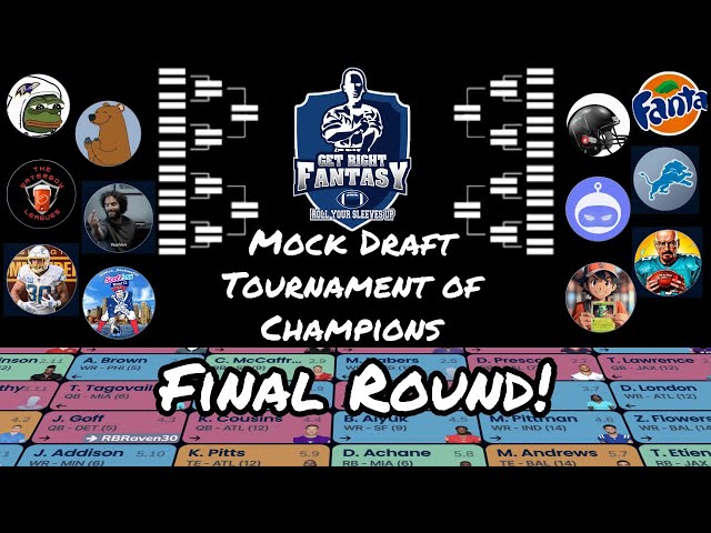 *LIVE* 1QB 3WR 1FLEX Half PPR Draft | GRFN Mock Draft Tournament Finale!