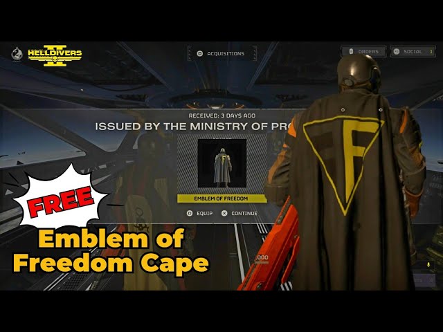 HELLDIVERS 2: New "Emblem of Freedom" Cape