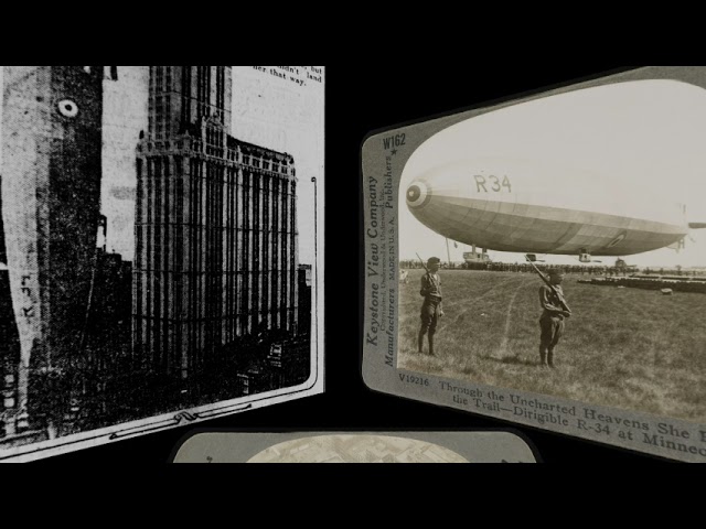 A 1919 newspaper illustration and stereographs (silent, still image)