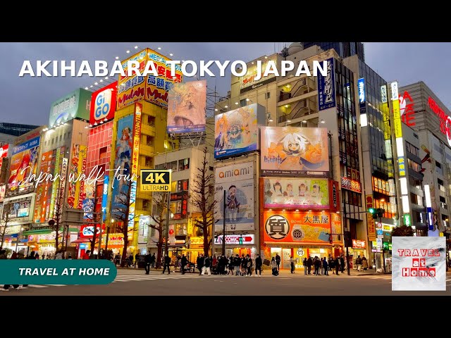 4k hdr japan walk | Walk in Akihabara Tokyo Japan | Maid cafes everywhere | Center of Otaku Culture