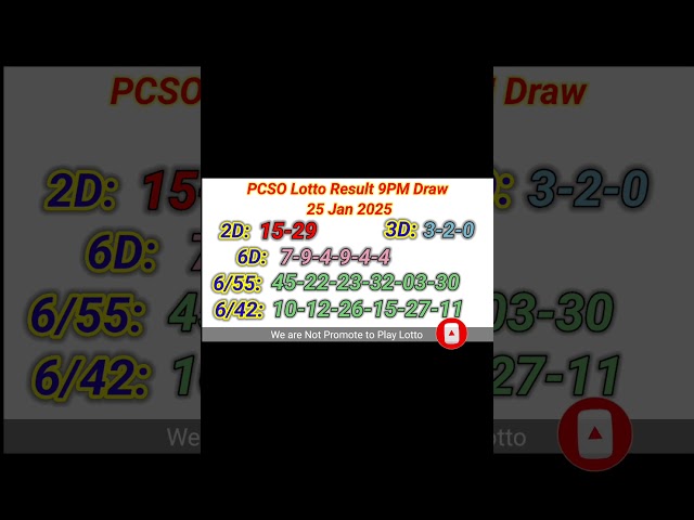 Lotto Result Today 9pm live draw January 25, 2025 Swertres Ez2 || PCSO Lotto live result today