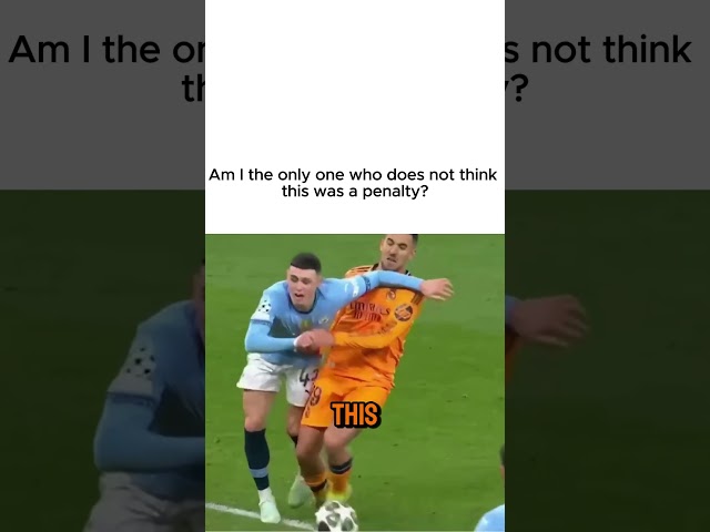 Clearly not a Penalty #mancityvsrealmadrid  #ucl #championsleague #philfoden