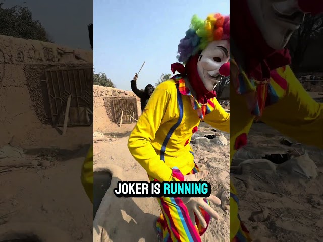 How did the joker escape from the gorilla?