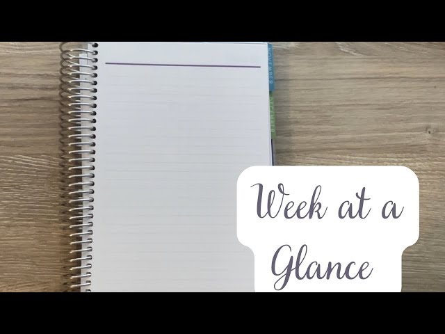 Erin Condren PWM: Week at a Glance