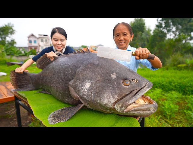 Bà Tân Vlog - Cá Mú Khổng Lồ 100Kg Nướng Siêu Cay Ăn Mừng Tiktok Đạt 1 Triệu Sub