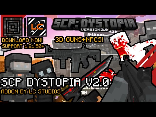 SCP: Dystopia Addon Early Access Download! SCP 3D Gun MODS for Minecraft PE | Creator Crafter321