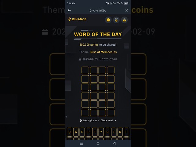 binance word of the day answer today | 4 Letter | word of the day binance today Rise of Memecoins