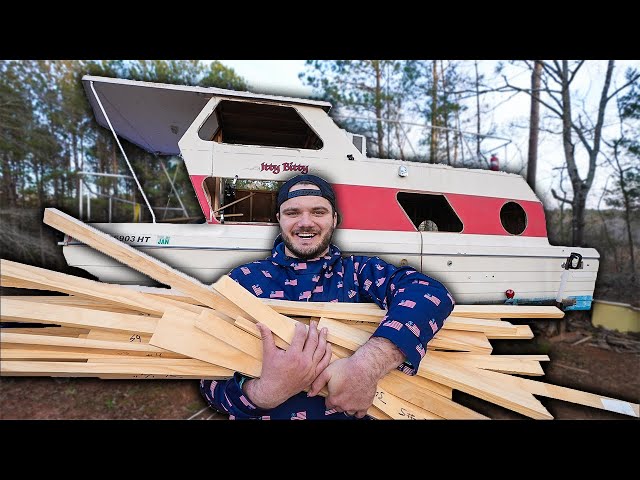 Replacing the ROTTEN Frame In My HOUSEBOAT! (Part 1)