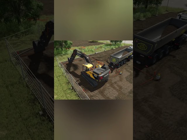 Volvo EC300 digging and loading a Mercedes 🚧🔥 #FarmingSimulator25 #LS25 #FS25 #FarmingSimulator