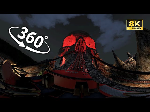 Scary 360 roller coaster Extreme 💀 POV VR 8K