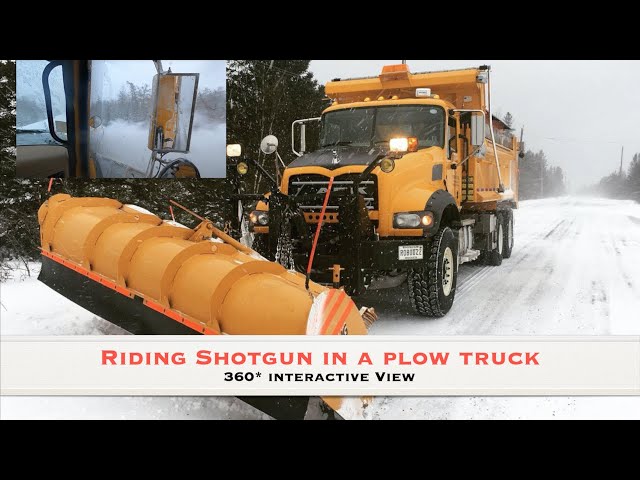 Riding Shotgun in a Snow Plow~360 Interactive View