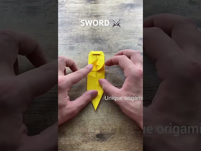 Paper sword origami