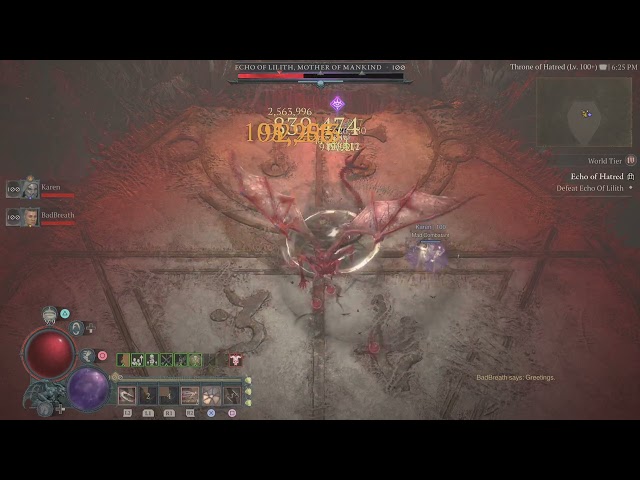 No Death Defeat! Echo of Lilith with Karen/Mordict Twisting Blades Rogue - Diablo IV_20240719182711