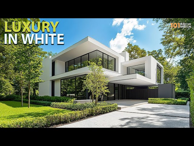 Modern Luxury Meets White Stucco Finish for Your Home Design Inspiration