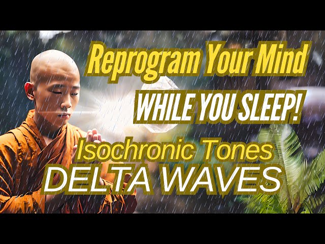 Gentle Rain Sounds for Deep Sleep | Crystal Singing Bowls | Delta Waves & Positive Affirmations