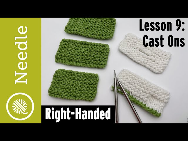 How to Knit - 5 Cast-Ons for Beginners | Lesson 9 (Includes 2 color cast on)