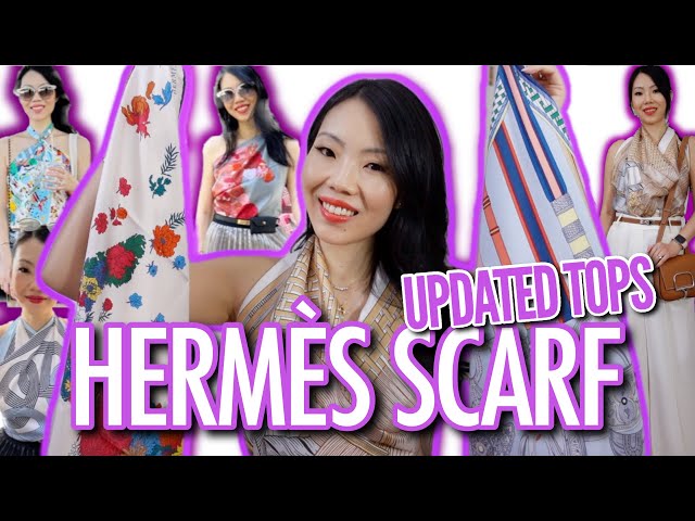 HERMES SCARF HOW TO WEAR 90CM *10 New Updates: Silk vs Wash Scarf, One-Shoulder & Halter Top 愛馬仕絲巾綁法