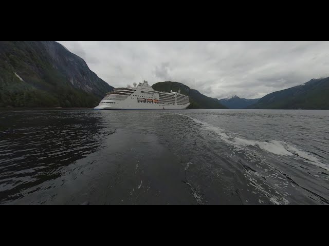 Misty Fjords zodiac trip in 360 from Silversea Silver Muse, Alaska.