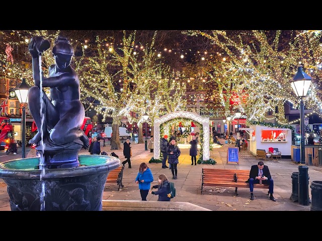 Luxury London Christmas Walk Tour 2024 ✨ Chelsea Christmas Lights 🎄 4K HDR