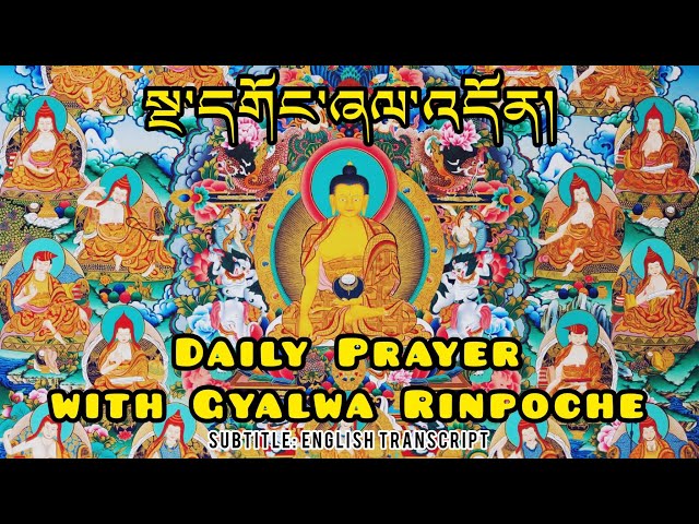 Morning Prayer with Kundun Gyalwa Rinpoche (With Tib & Eng Subtitle) Sherab Nyingpo & Gyunchak sumpa