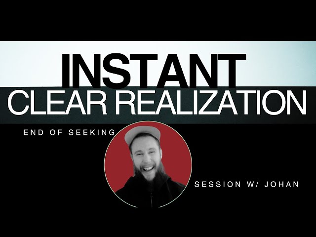 Instant Clear Realization 1:1 end of seeking session  w/ Johan #nonduality  #awakening